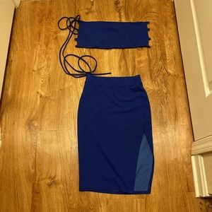 Blue 2 piece outfit